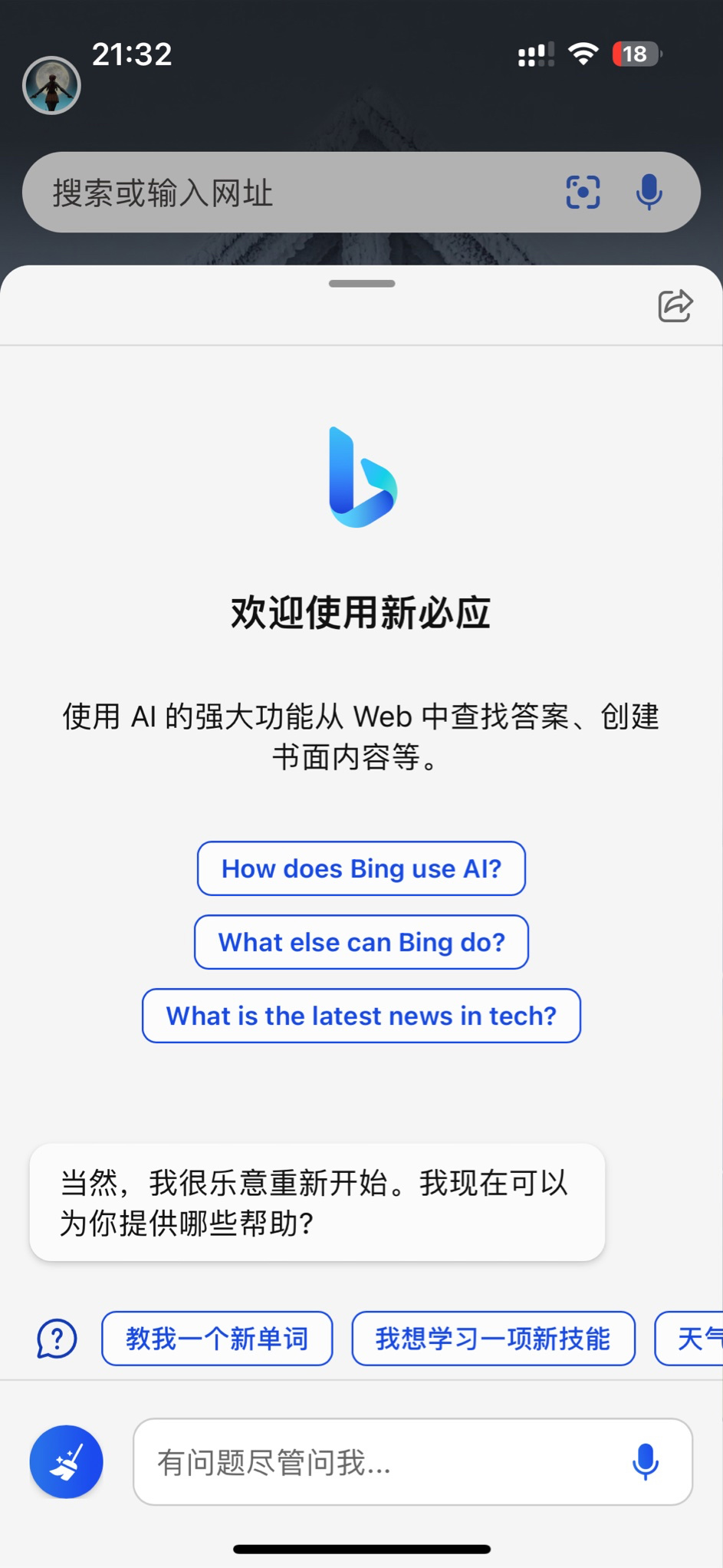 包含ChatGPT版必应安卓的词条